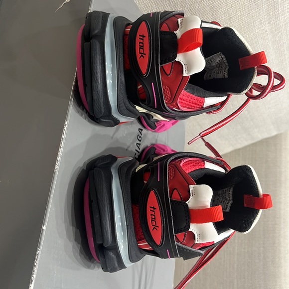 Balenciaga Track Trainers Pink Red (w) In Black/red/pink - Picture 10 of 11